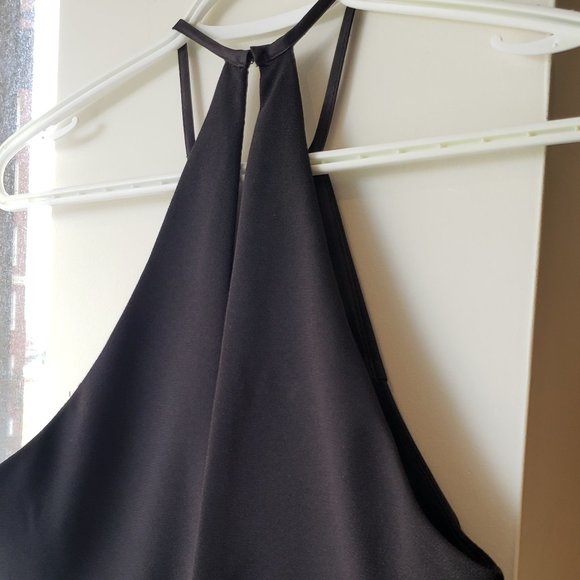 Long, Halter Black Cocktail Dress - Picture 13 of 15